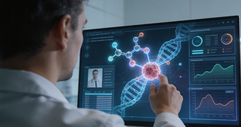 镶黄居民查看胃癌基因检测报告并