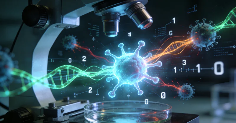 基因检测中心技术人员处理来自北