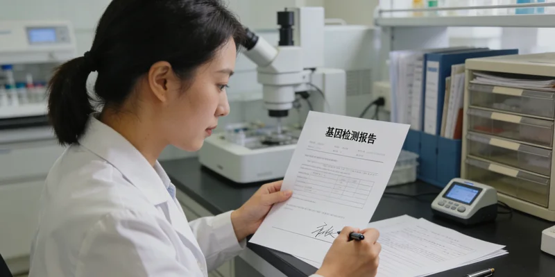 广元医生与患者共同查看基因检测