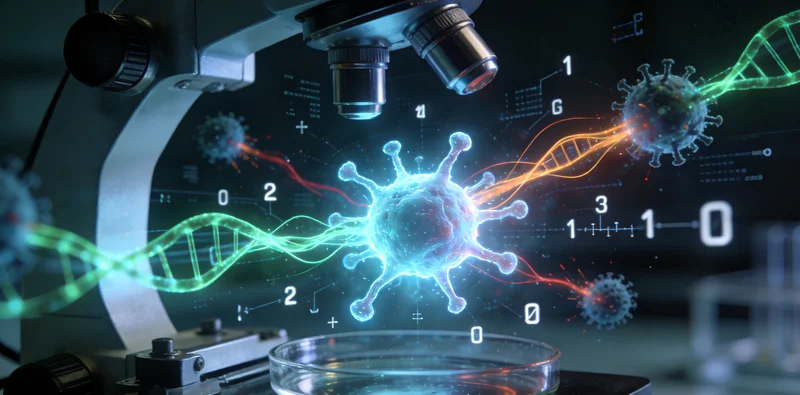 专业基因检测实验室内的精密仪器