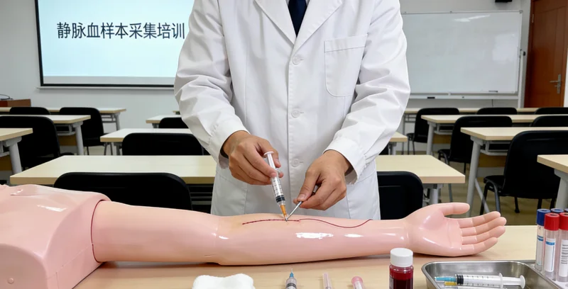 新左旗医院护士为患者进行静脉血