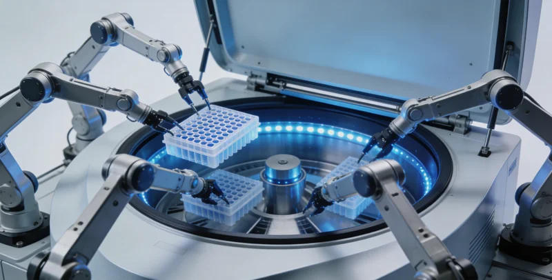 沁阳眼科医生为儿童进行眼底检查