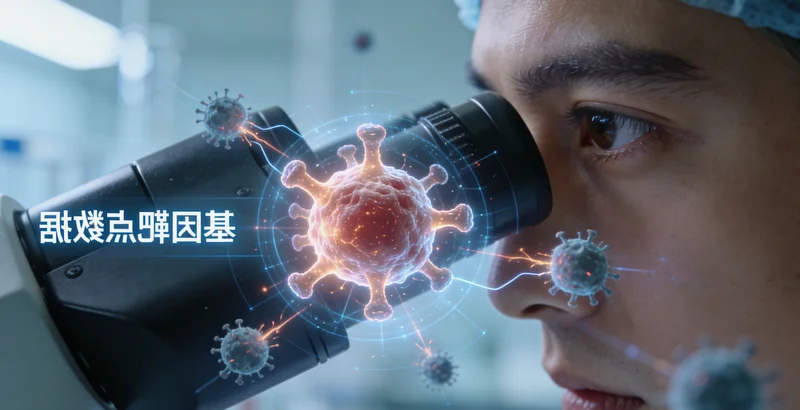 陈旗医生与患者共同查看基因检测