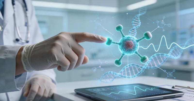 津市医院病理科医生观察肺癌组织