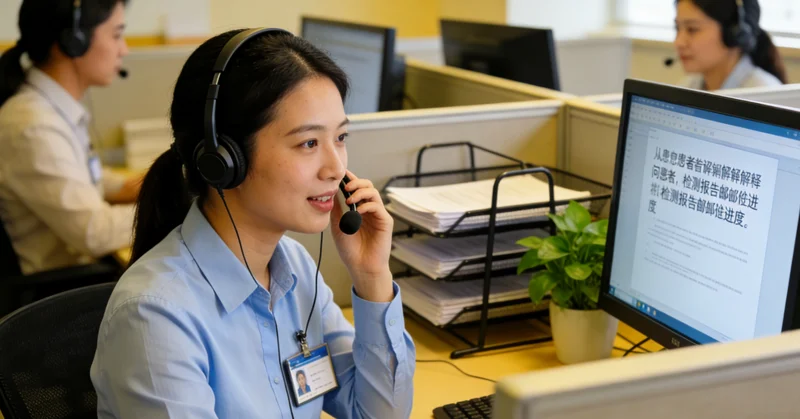 咸阳市民查看复杂基因检测报告面