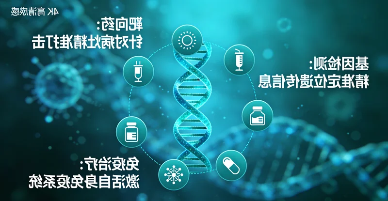 象征血液肿瘤精准靶向治疗的创意