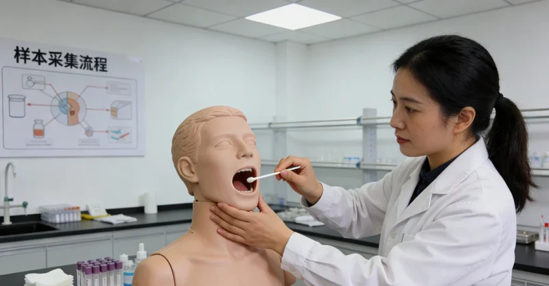 可克达拉基因检测采样过程示意图