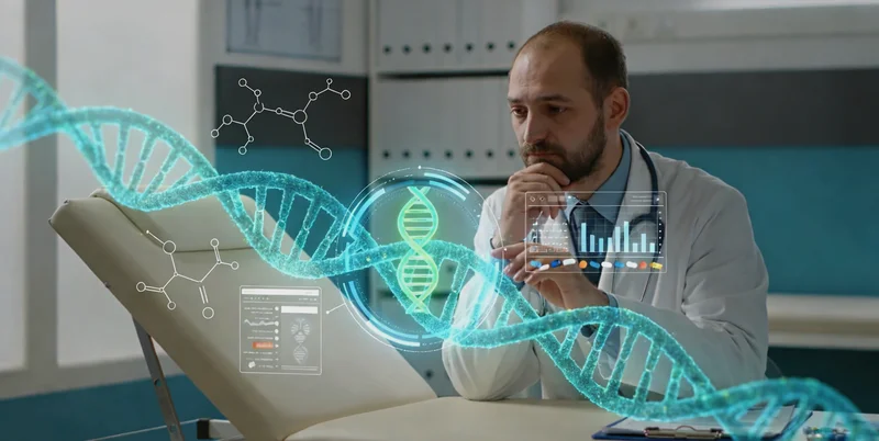 鄂温克肺癌患者与医生进行基因检