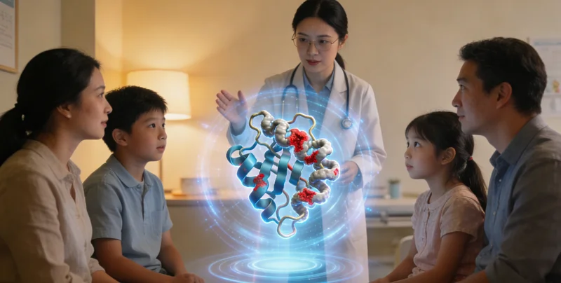 阿拉善医生为患者进行遗传咨询