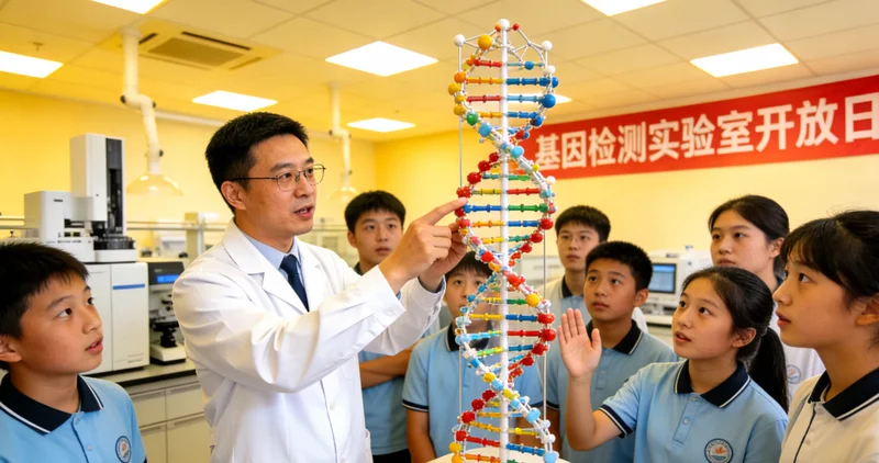 基因测序实验室仪器工作场景