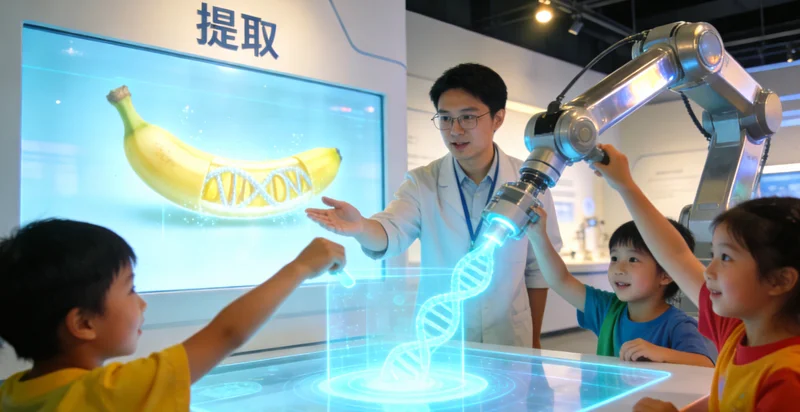 上海基因科普双螺旋结构示意图