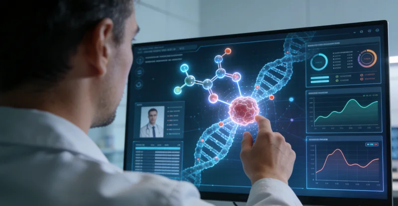 新密医生与患者讨论结直肠癌基因
