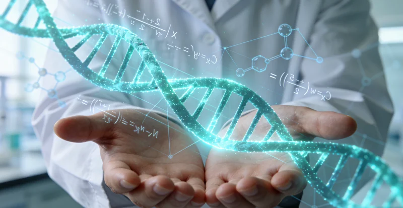 漠河主题的科普示意图，展示基因