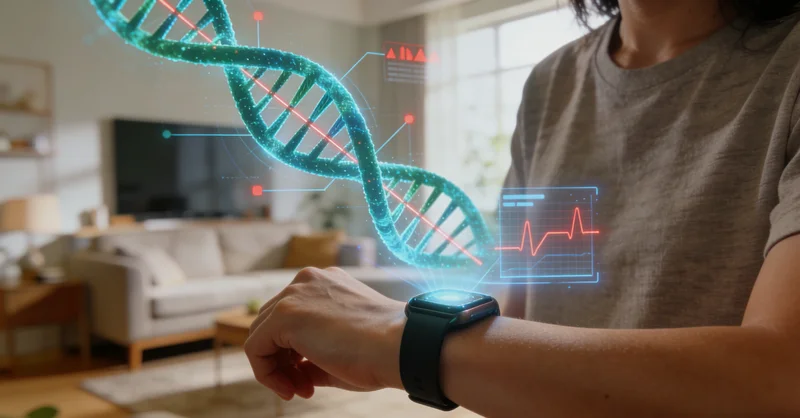 象征精准医疗的DNA与靶心概念