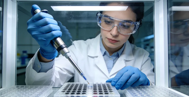 现代化基因测序实验室内部设备