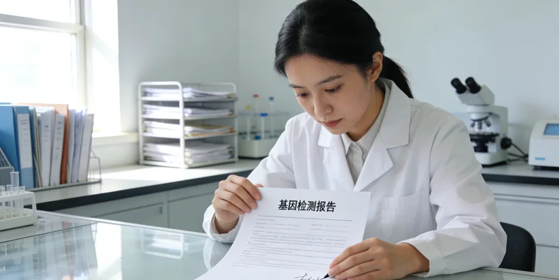 玉溪家庭与医生共同查看基因检测