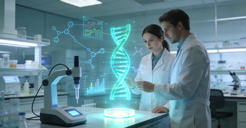 鸡西基因检测概念图-DNA双螺