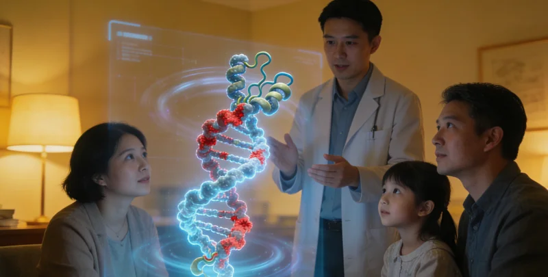 张家界市民在医院进行遗传咨询和