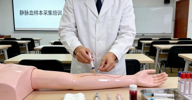高安医院护士为患者进行静脉采血