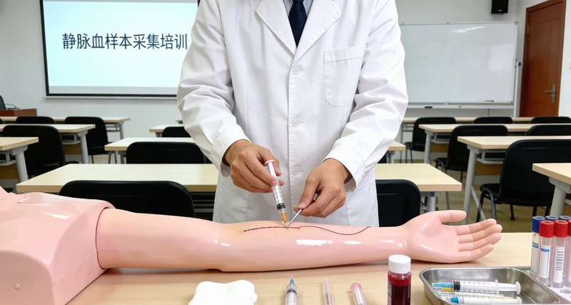 荆州医院护士进行静脉采血用于基