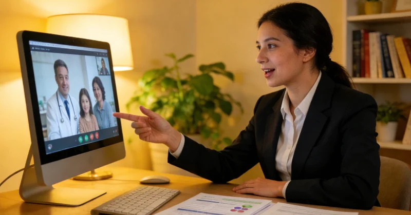 德州遗传咨询师与家庭进行基因检