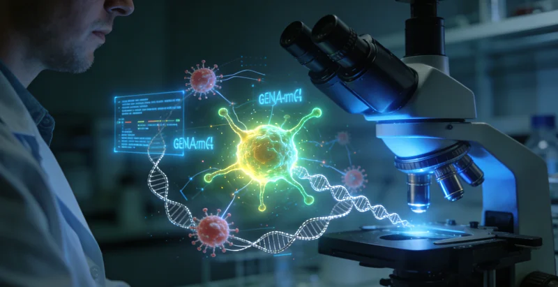 基因检测实验室进行DNA测序分