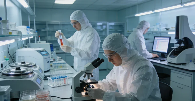 基因检测实验室 专业人员分析数