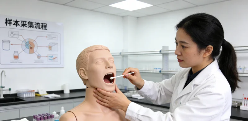 临清基因检测采样过程，护士轻柔