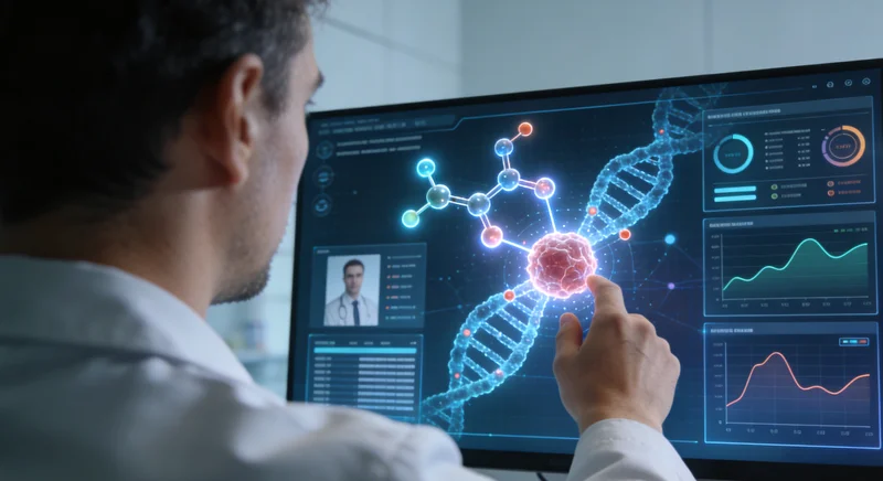 铁门关居民查看肺癌基因检测报告