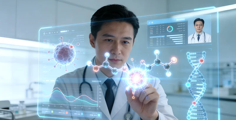 洪江遗传咨询师在办公室向咨询者