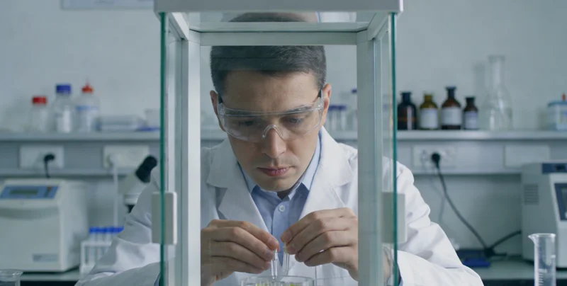 专业医学基因检测实验室内部工作