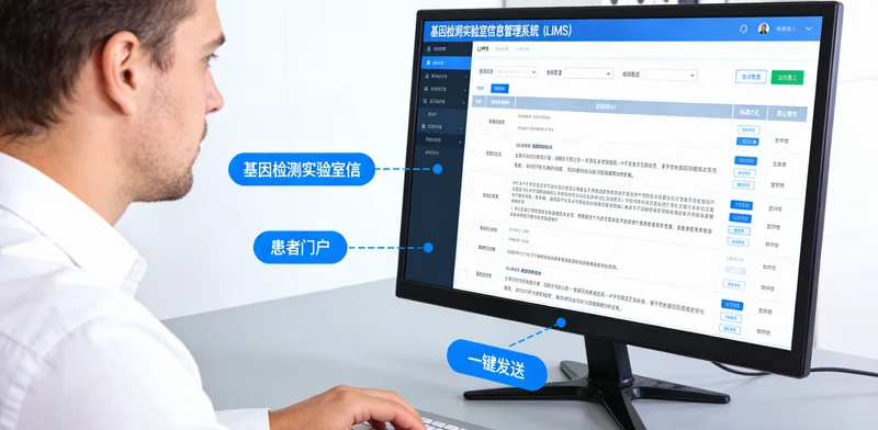 庄河家庭与医生共同查看基因检测