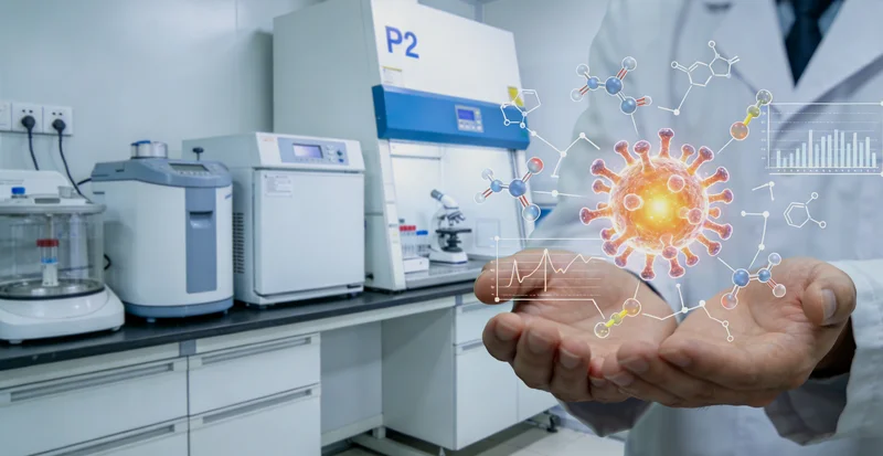 基因检测实验室进行DNA测序分