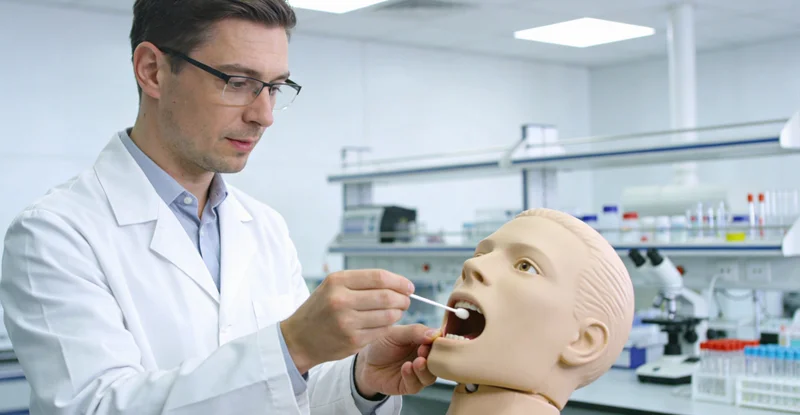 柳州儿童使用口腔拭子进行无痛F