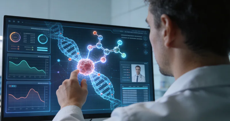象征精准医疗的基因检测报告与博