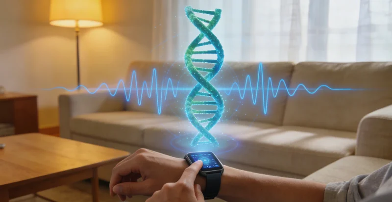 济南医生与患者共同查看基因检测