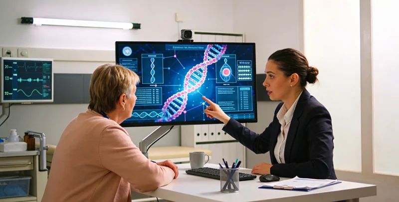 永康女性在医院进行遗传咨询