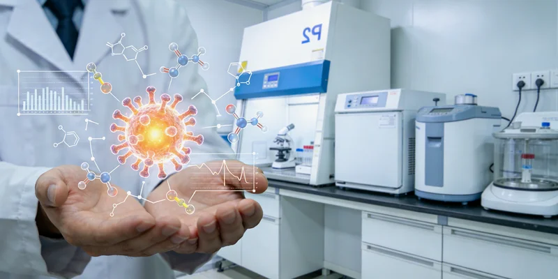 医生与患者共同查看并分析基因检