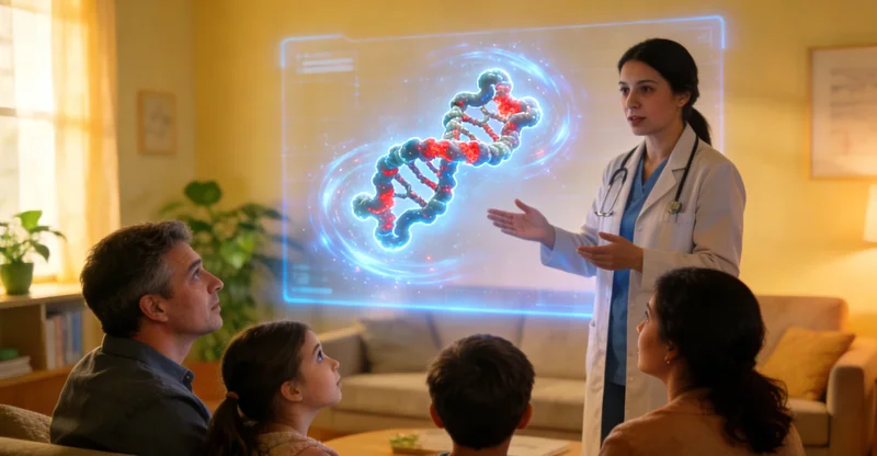 博乐家庭与医生进行遗传咨询沟通