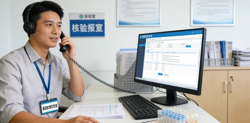 翁旗女性在医院进行遗传咨询场景