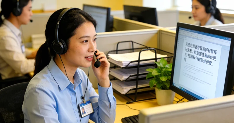 德州女性在医生指导下阅读基因检