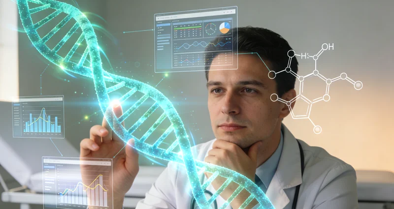 牡丹江江边中年男士查看肠癌基因