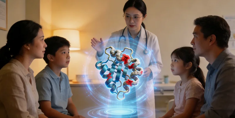 长沙遗传科医生与患者进行血管型