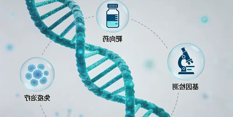 肺癌靶向治疗精准医疗概念图