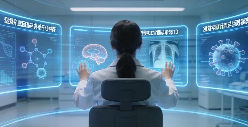 曲阜实验室显微镜下的乳腺癌组织