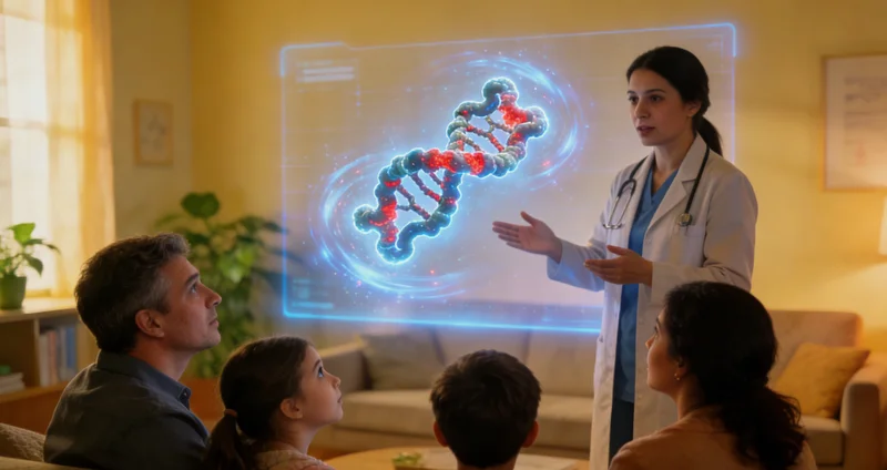 德惠女性进行家庭遗传健康咨询