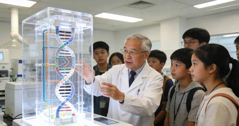 合山医院医生用甲状腺模型向患者