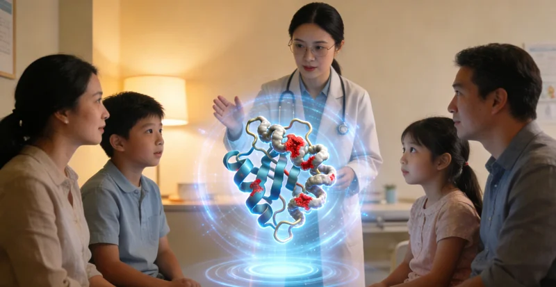 开平市民在诊室进行遗传咨询