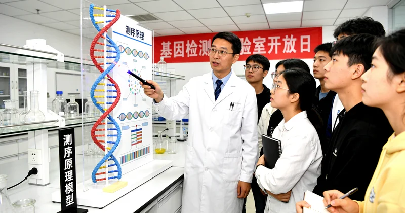辛集医学实验室进行基因测序分析
