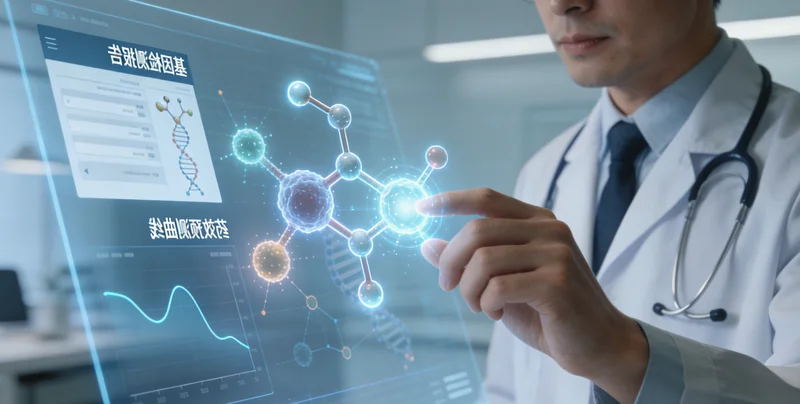 黄骅肺癌患者与医生共同查看基因